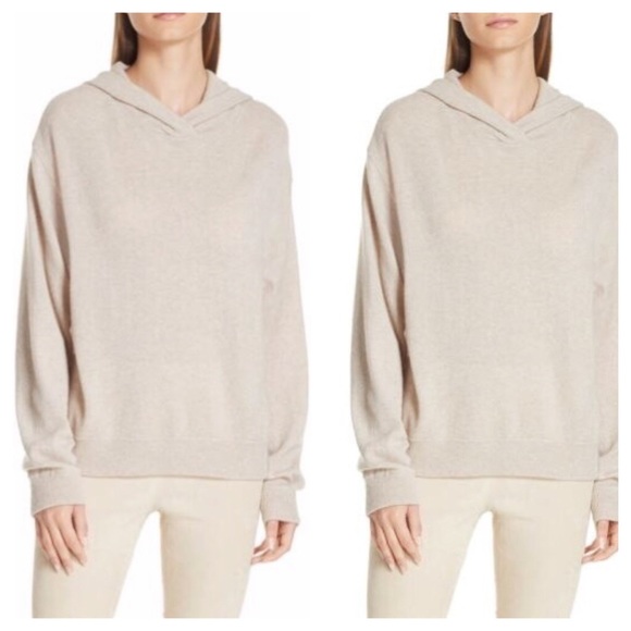 Vince Sweaters - Vince Overlap Cashmere Hoodie Size XS